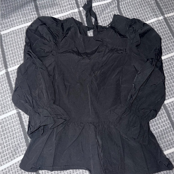 H&M Black Ruffled Blouse - Picture 2 of 3